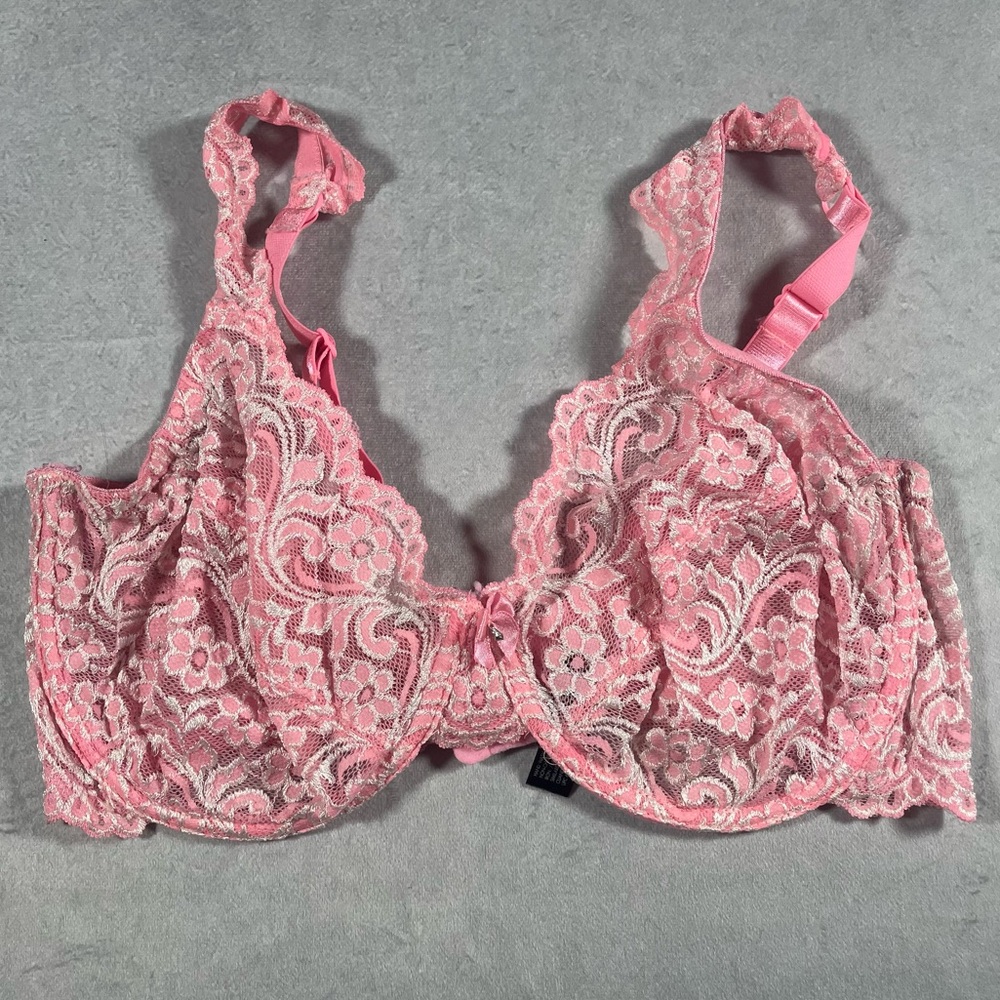Smart & Sexy Pink Lace unlined underwire Bra 38D